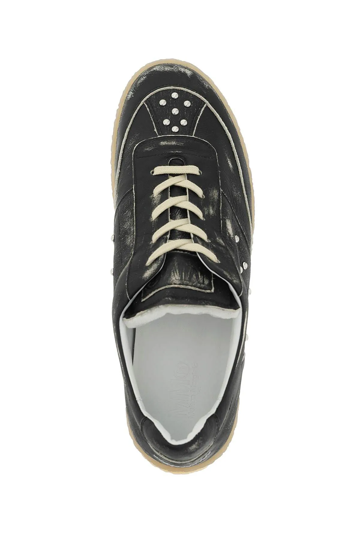 Mm6 Maison Margiela    Mm6 Maison Margiela Leather Low Top Sneakers