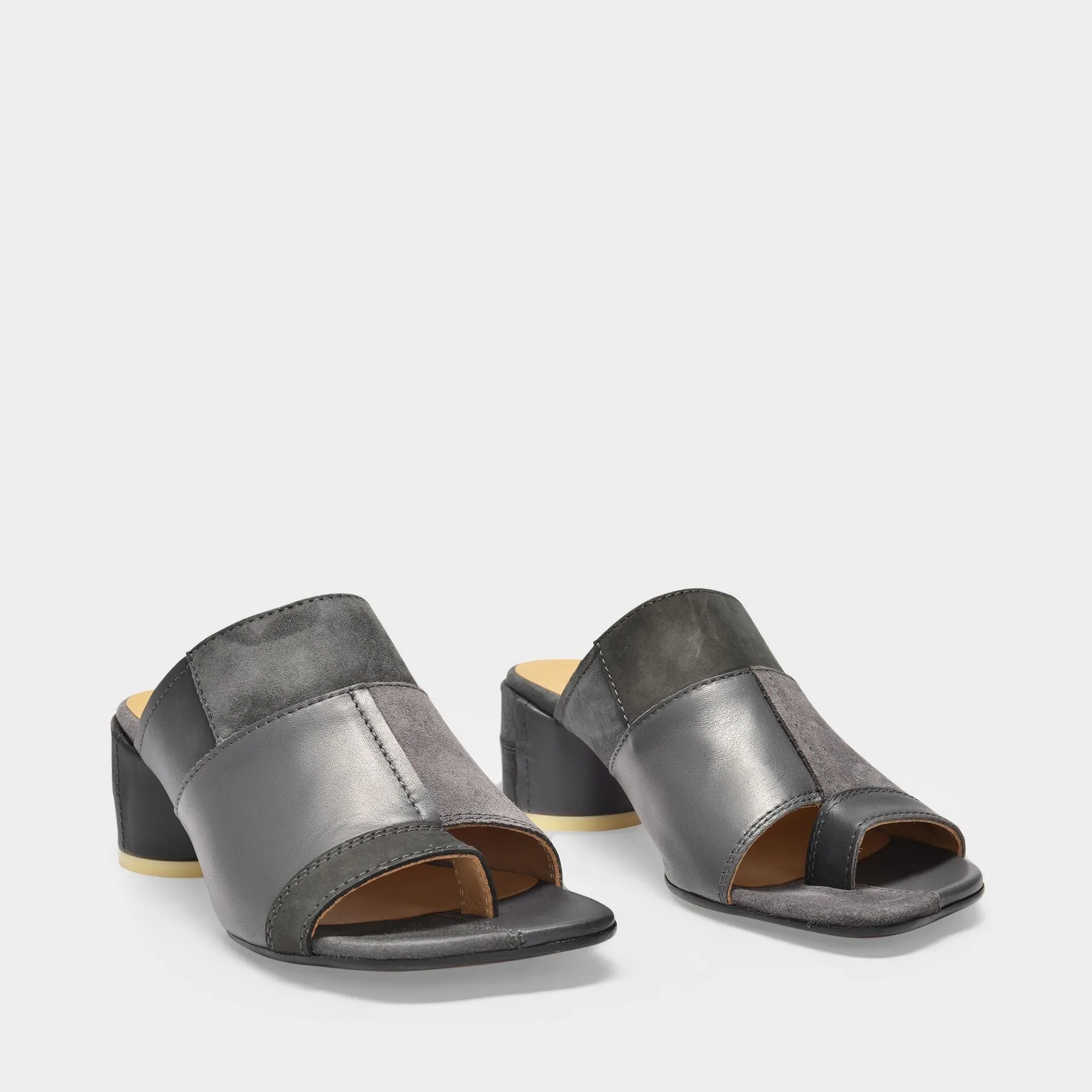 MM6 Maison Margiela  Sandals in Multi Dark Grey Leather