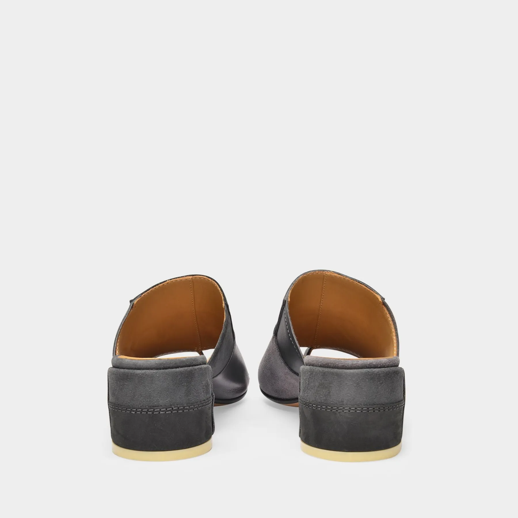 MM6 Maison Margiela  Sandals in Multi Dark Grey Leather