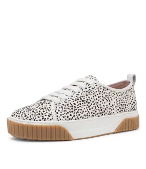 MOLLINI Jinga Black And White Spot Leather Sneakers