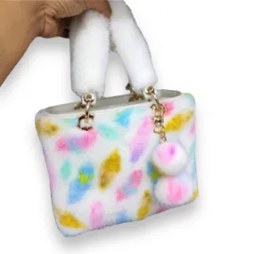 Multicolor White Mink Handbag - Daniel's Leather