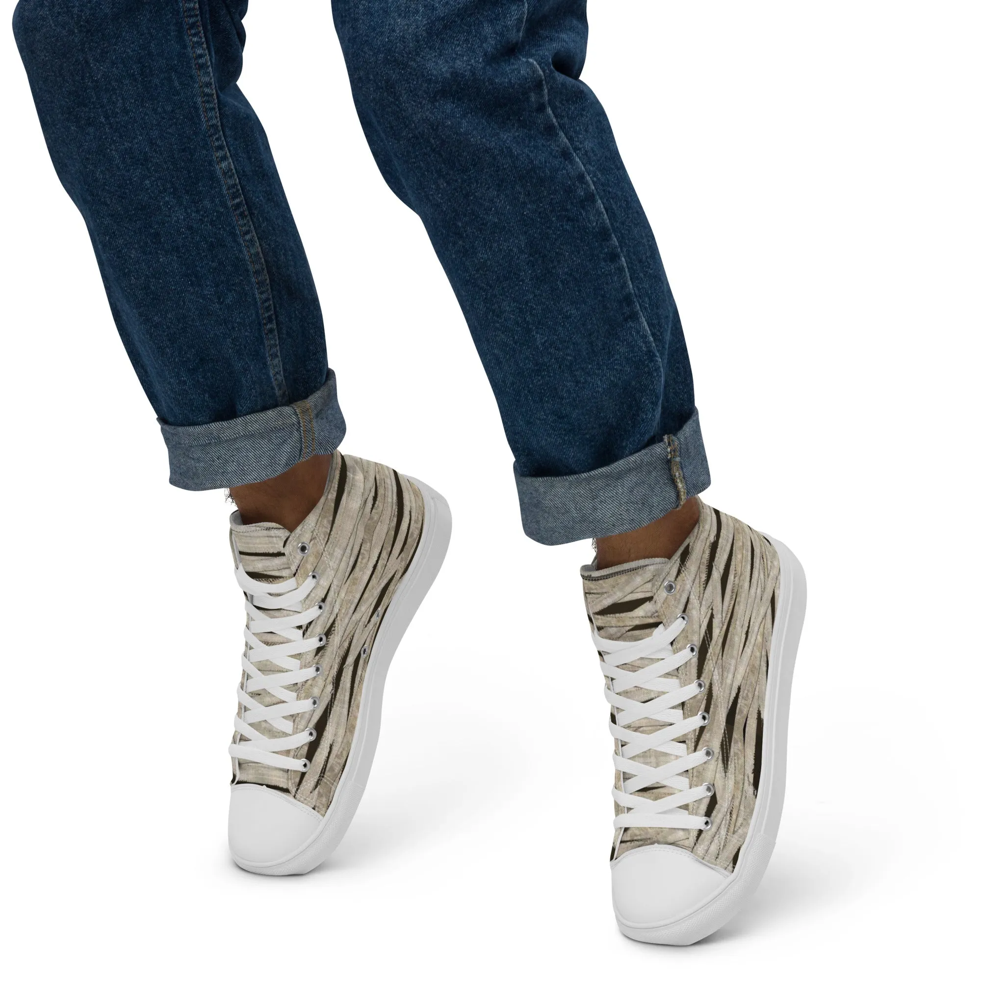 Mummy Wraps Men’s High Top Canvas Shoes