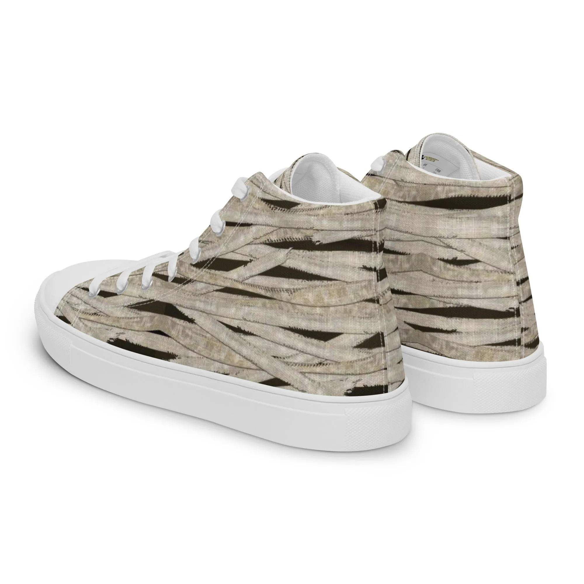 Mummy Wraps Men’s High Top Canvas Shoes