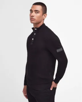 Murrey Quarter Placket Mens Knitted Jumper