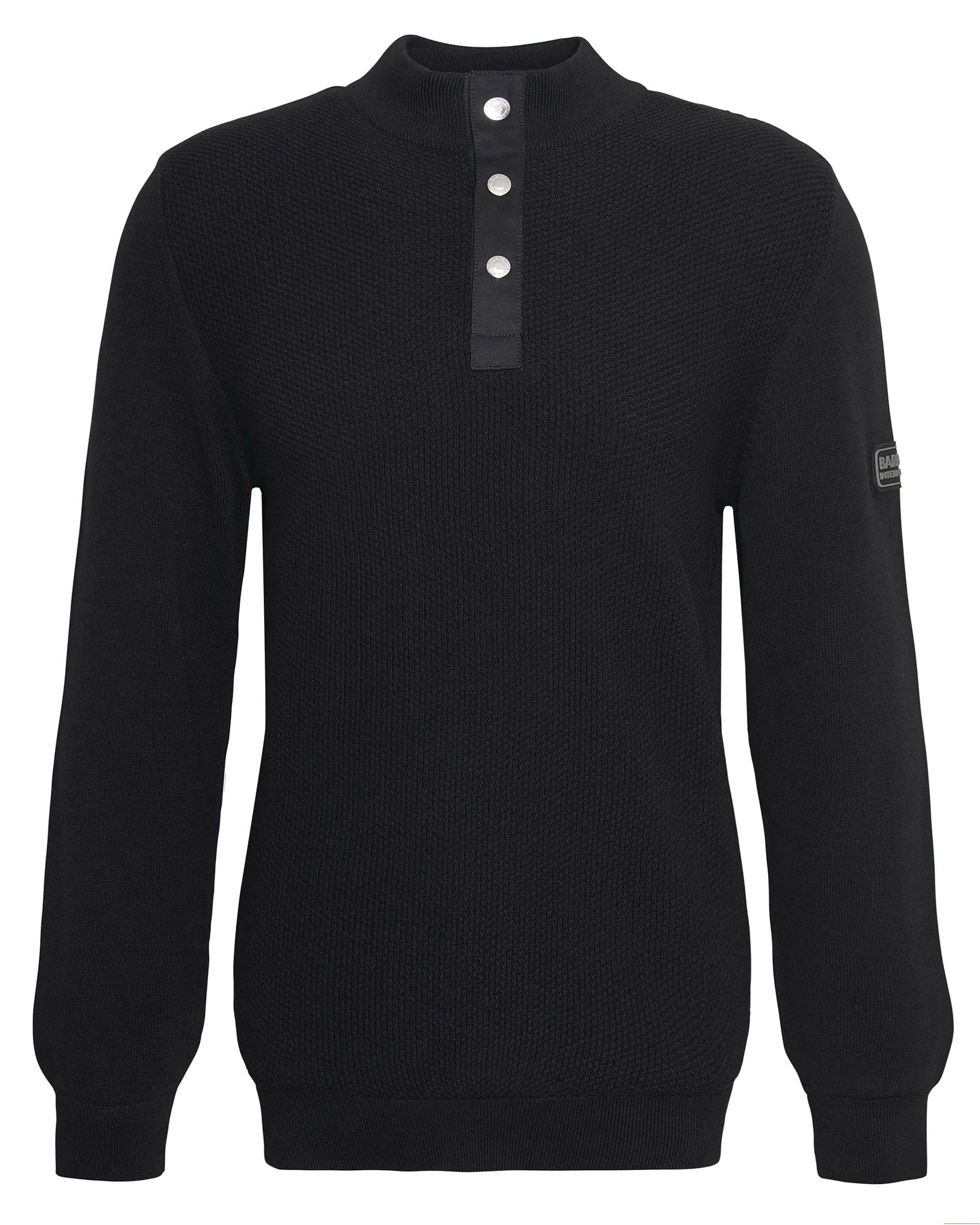 Murrey Quarter Placket Mens Knitted Jumper