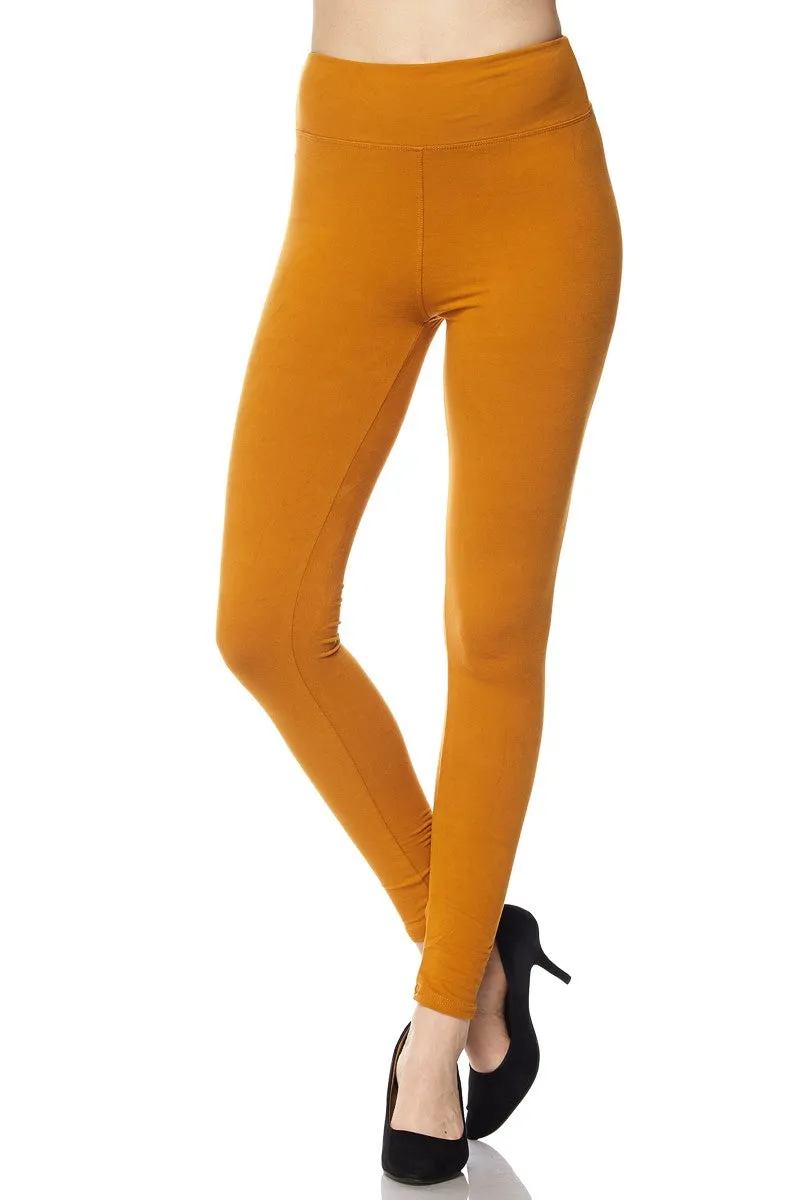 Mustard Yoga Band Leggings