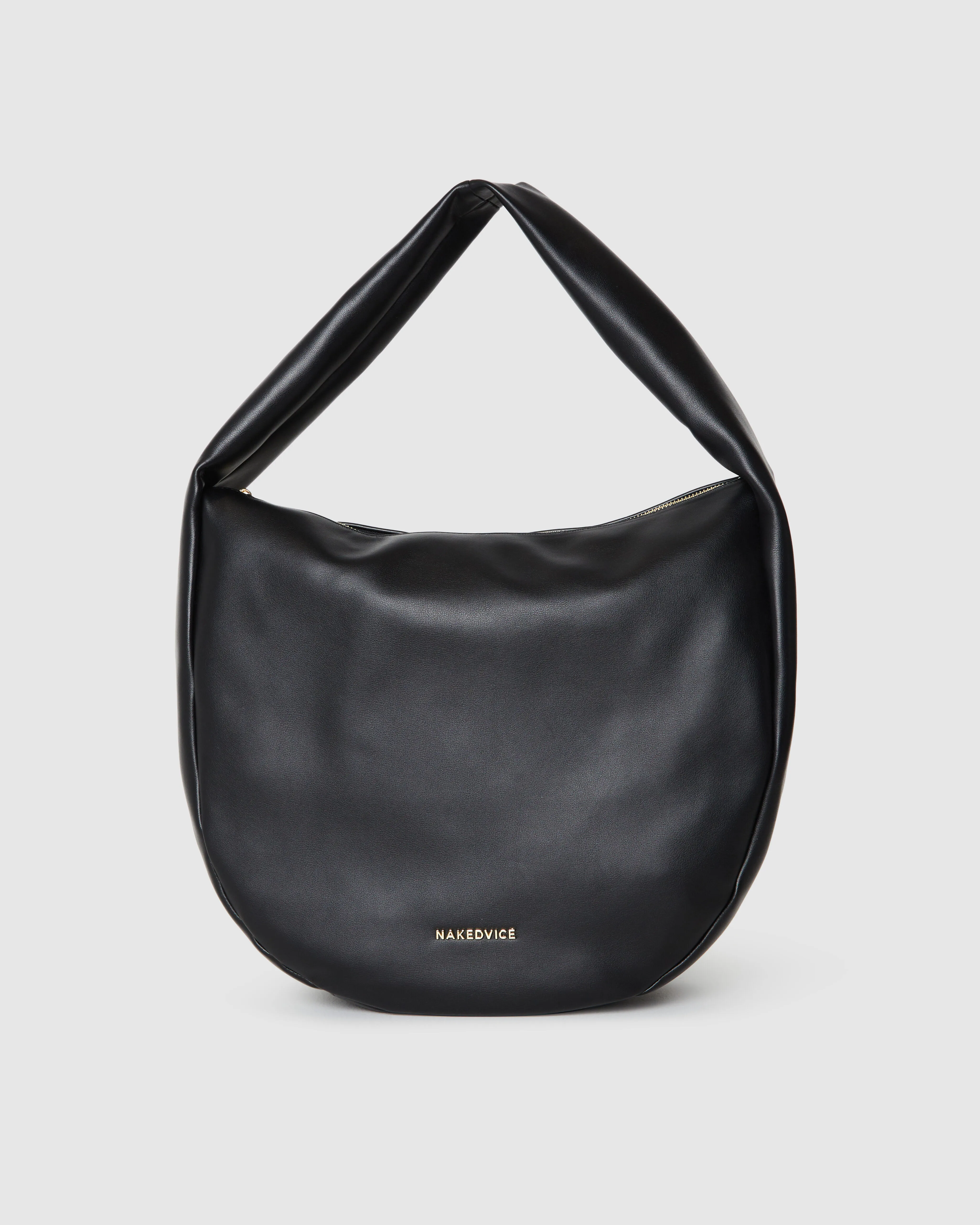 Nakedvice The Zoe Smooth Leather Bag in Black