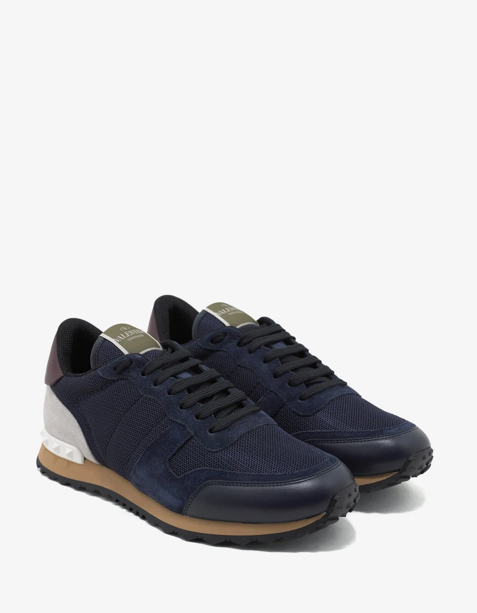 Navy Blue Nylon Mesh Rockrunner Trainers