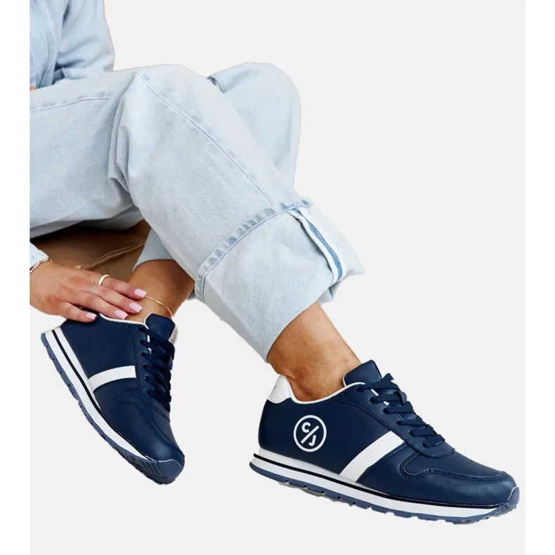 Navy blue women's sneakers by Cross Jeans