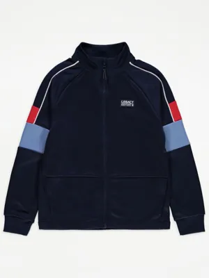 Navy Colour Block Legacy Edition Zip Up Tracksuit | Kids | George at ASDA