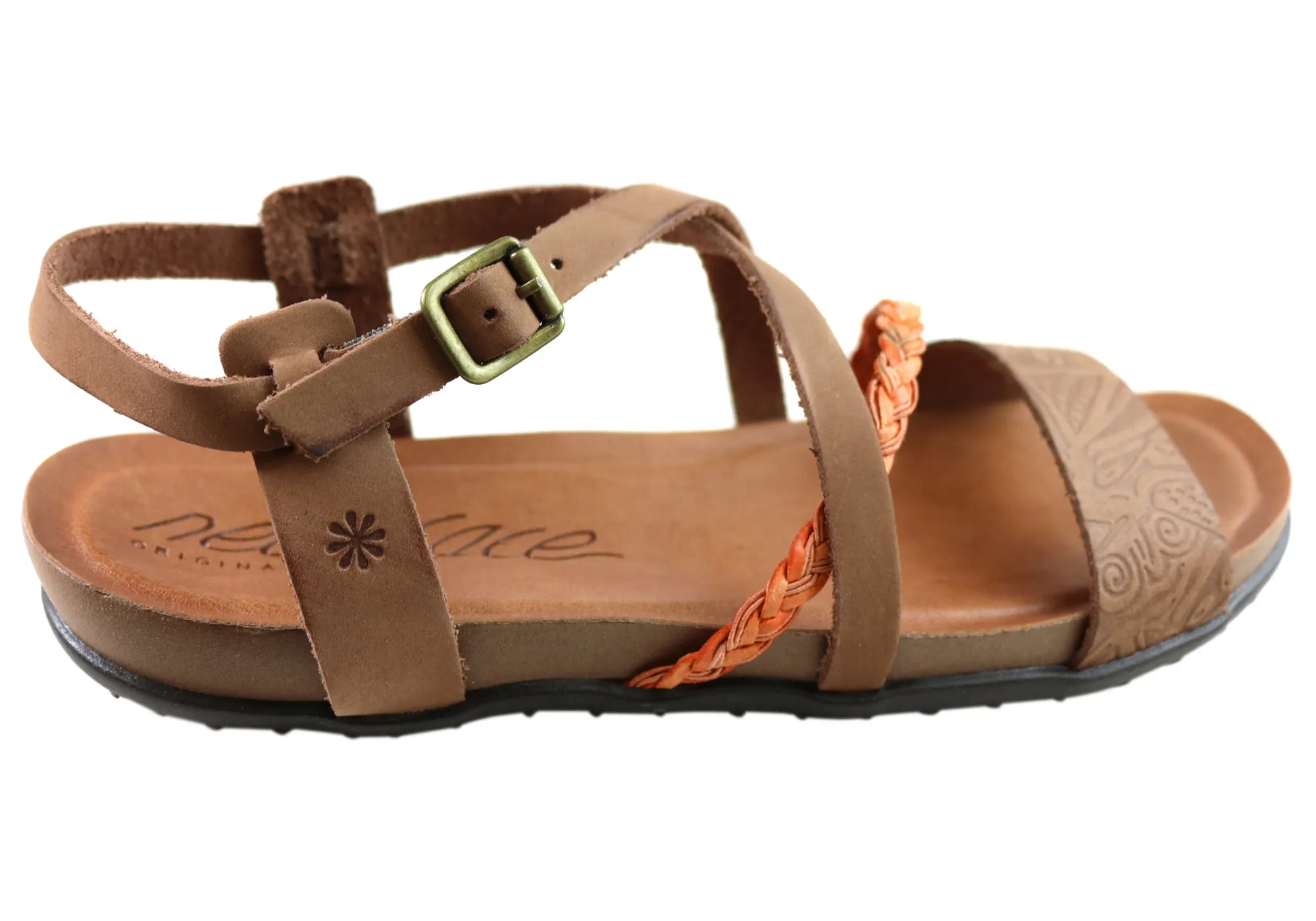 New Face Laurina Womens Comfortable Leather Sandals Made In Brazil