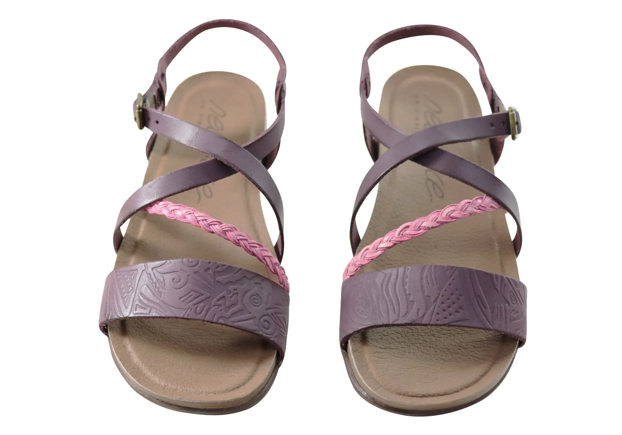 New Face Laurina Womens Comfortable Leather Sandals Made In Brazil