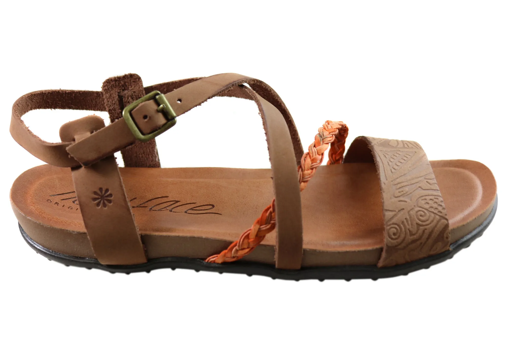 New Face Laurina Womens Comfortable Leather Sandals Made In Brazil