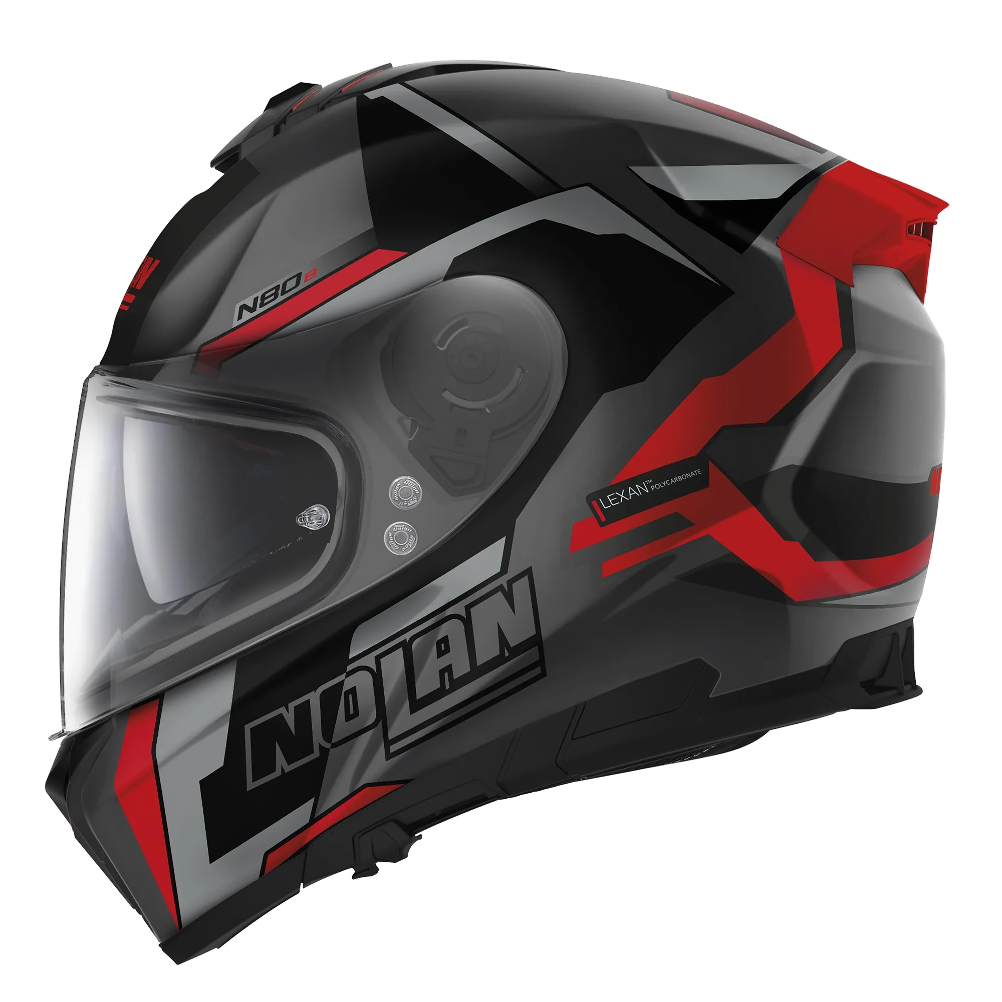 Nolan N80-8 Wanted Helmet - Matt Lava/Red