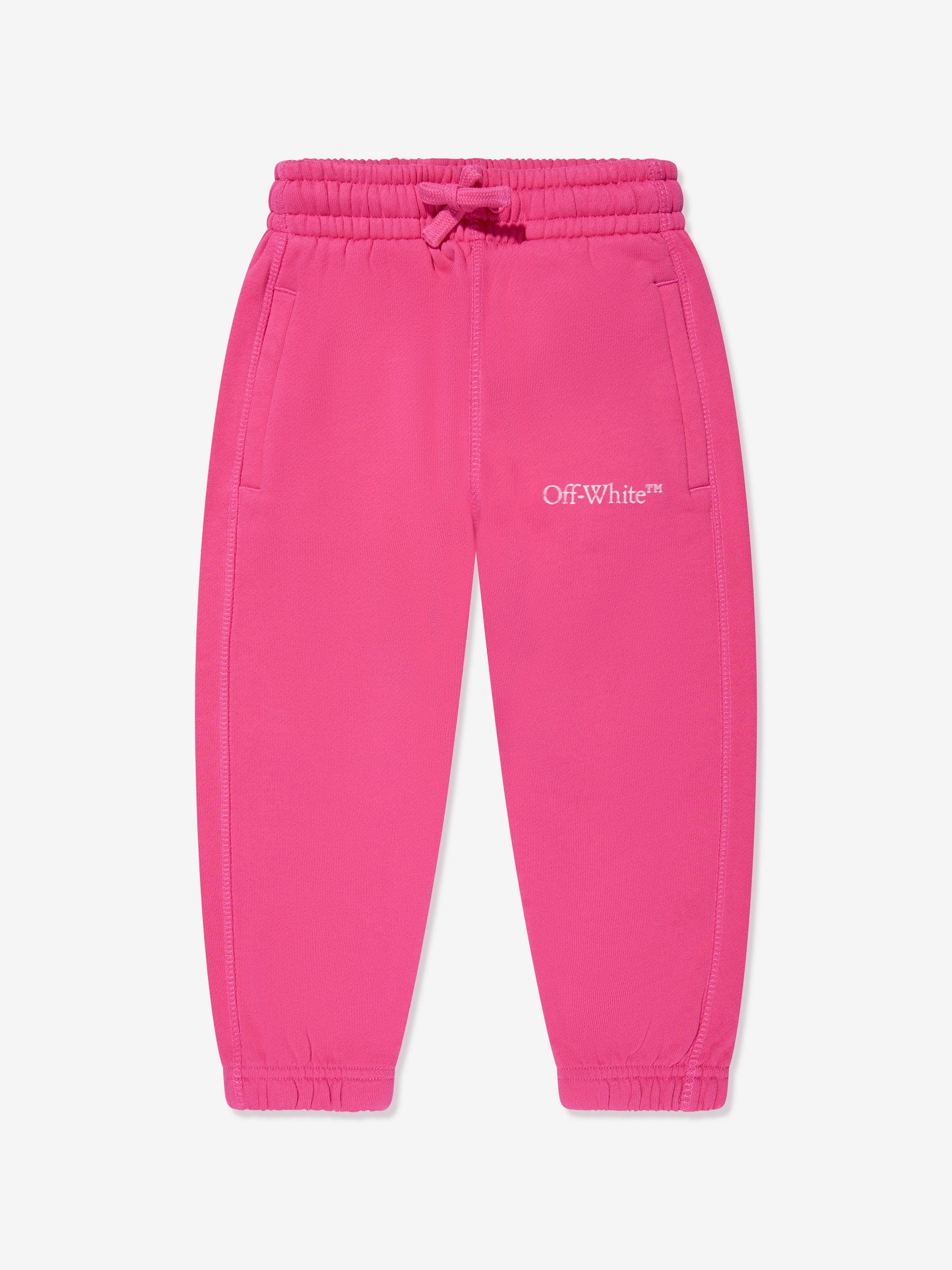 Off-White Girls Bookish Bit Logo Joggers in Pink