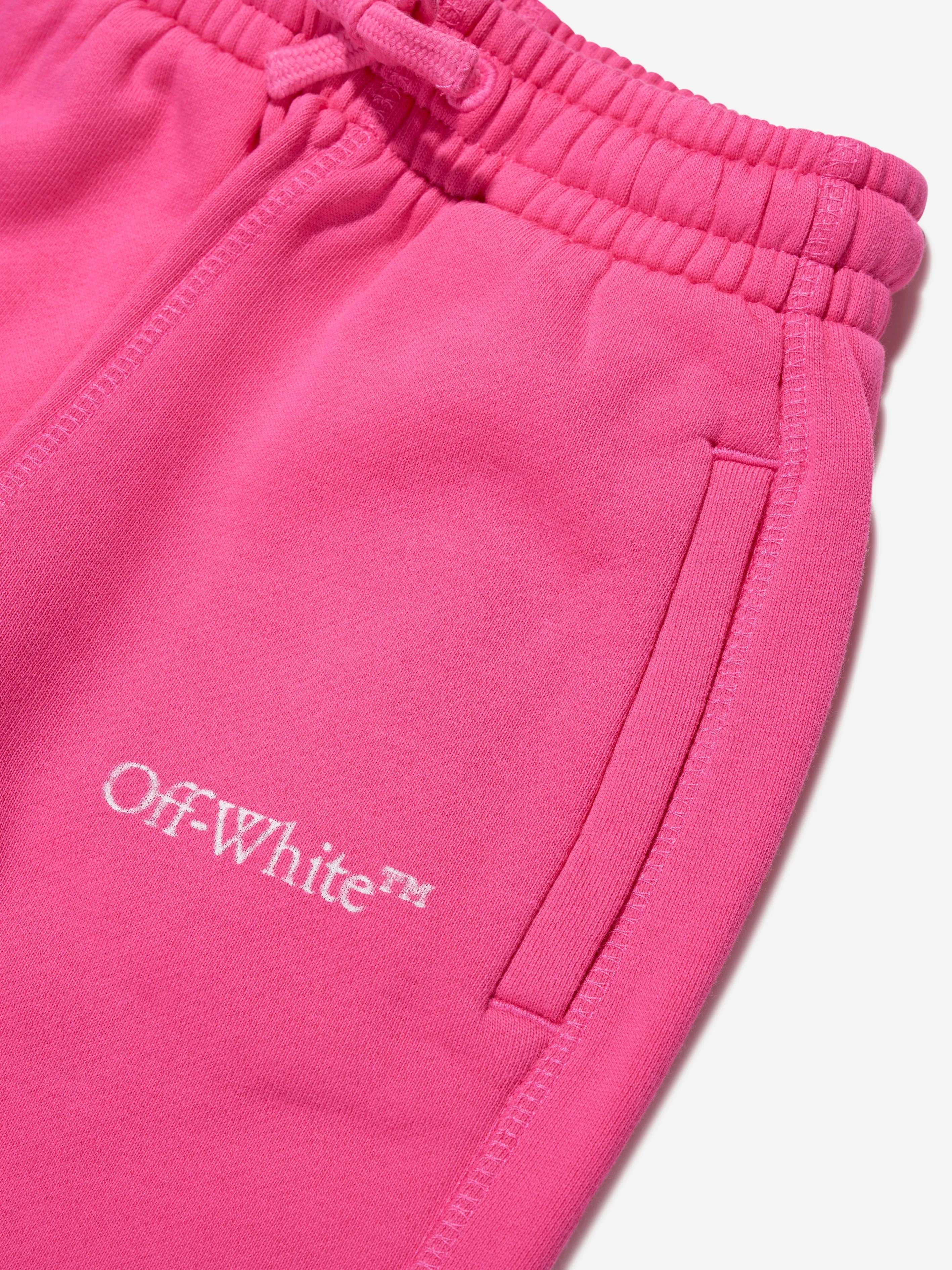 Off-White Girls Bookish Bit Logo Joggers in Pink