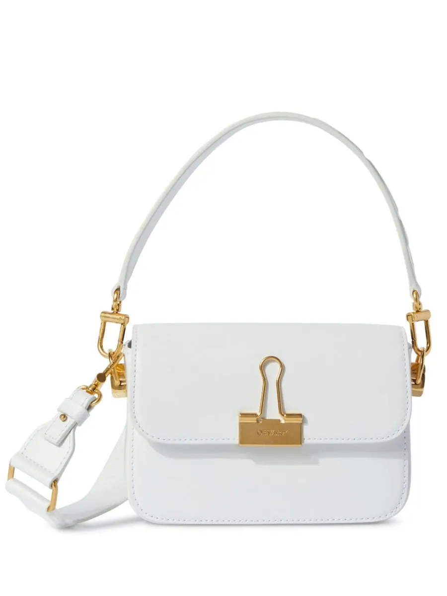 Off White    Off White Binder Small Leather Shoulder Bag