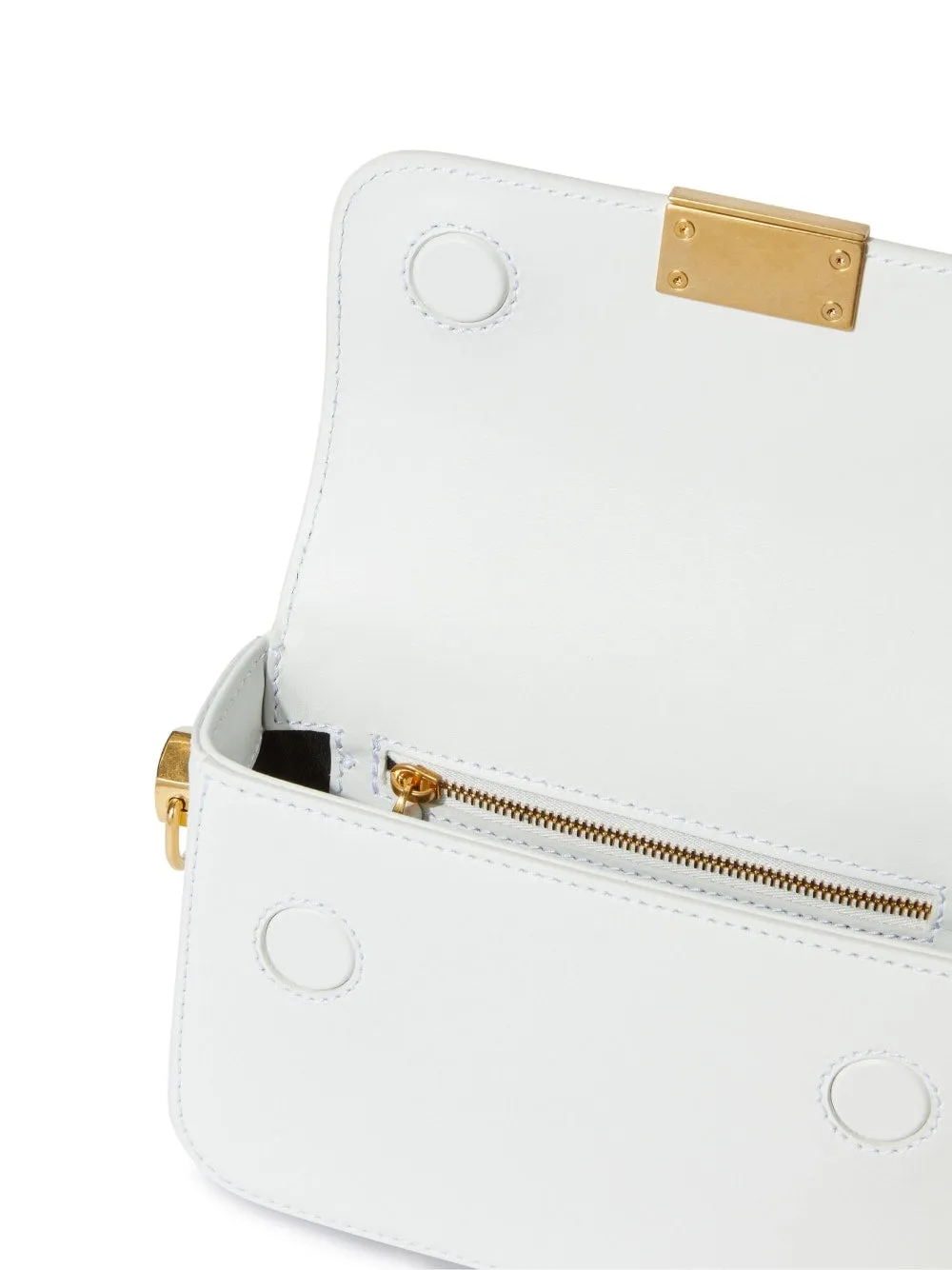 Off White    Off White Binder Small Leather Shoulder Bag