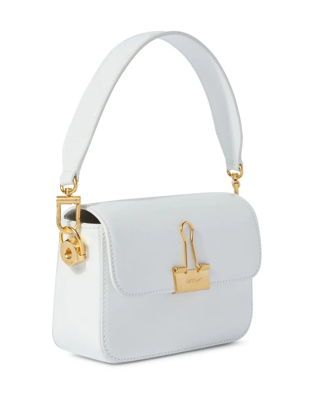 Off White    Off White Binder Small Leather Shoulder Bag