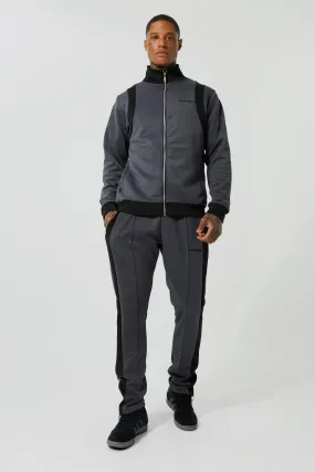 Official Man Scuba Funnel Neck Tracksuit | boohooMAN UK