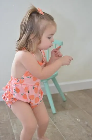 Ollie Jay Isla Bubble Romper - Peachy