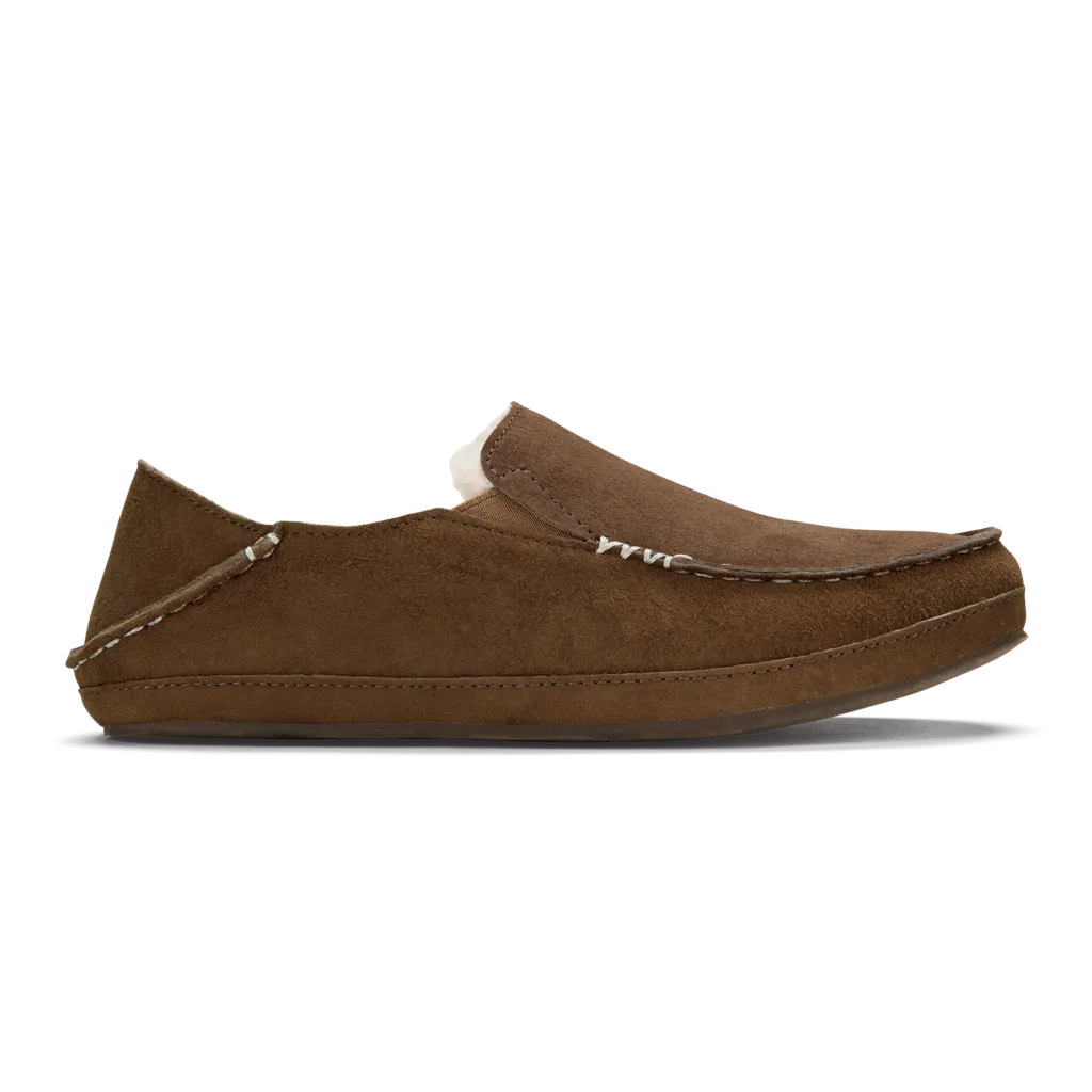 Olukai Womens Nohea Leather Moccasin Slipper- Ray Tan