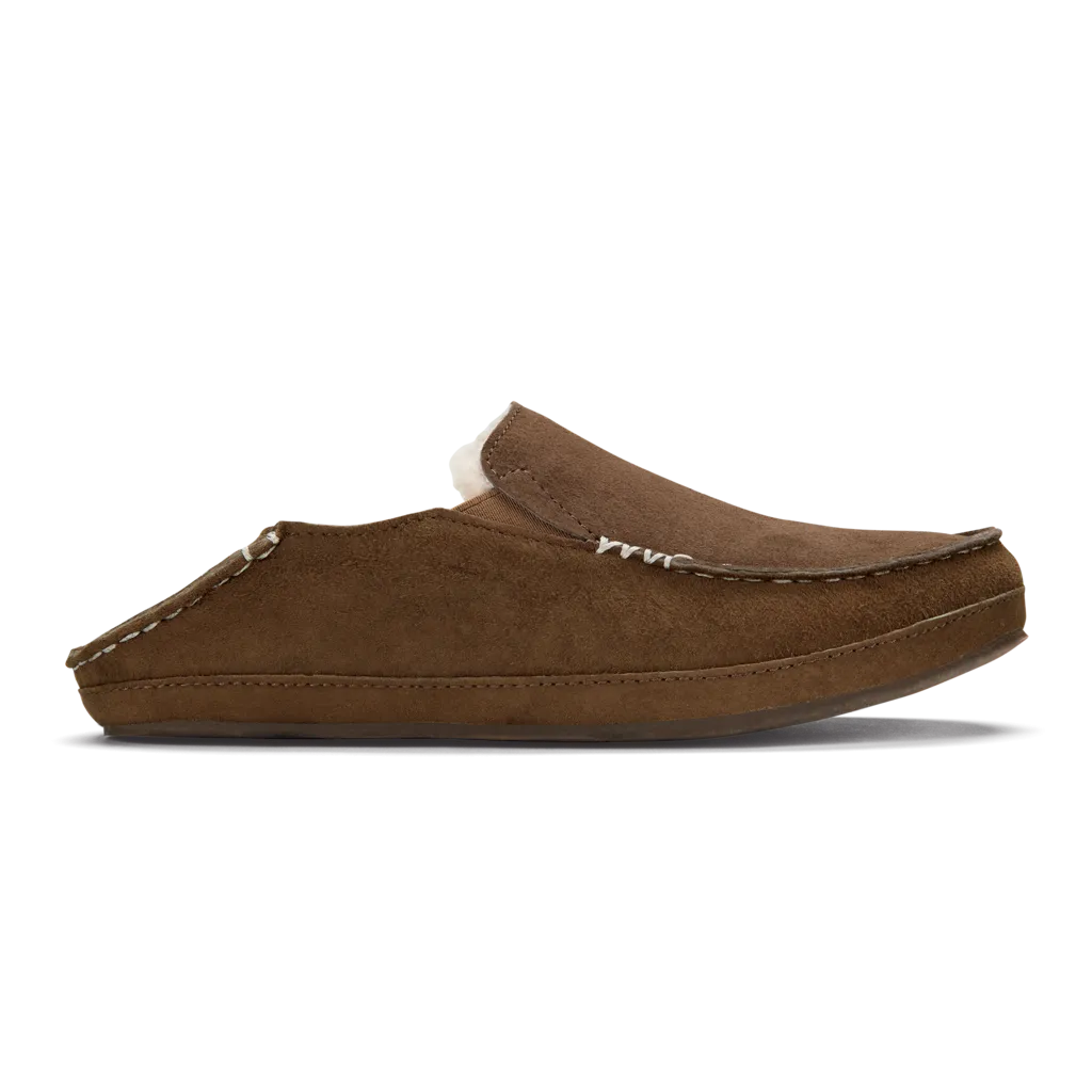 Olukai Womens Nohea Leather Moccasin Slipper- Ray Tan