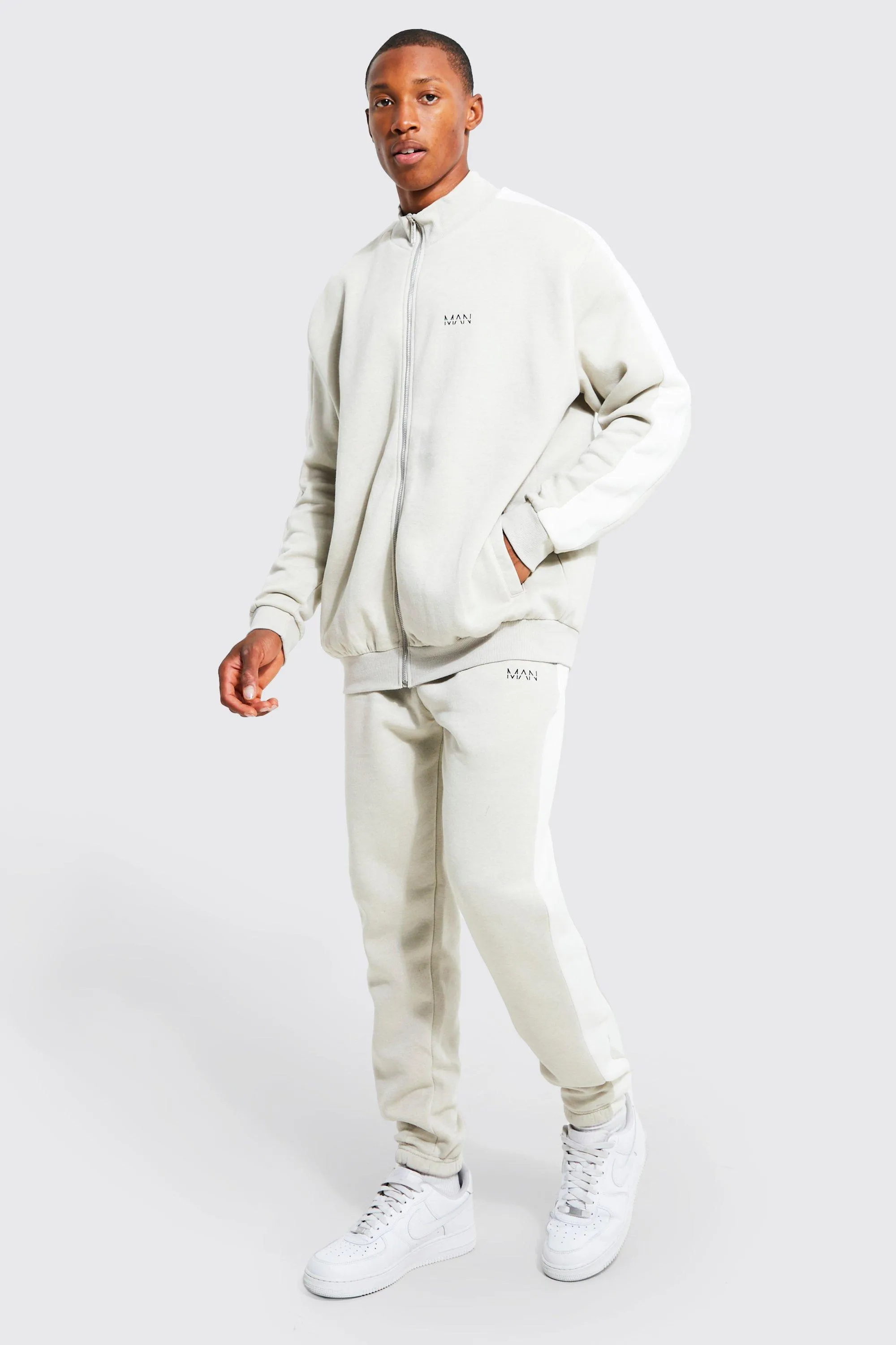 Oversized Man Panel Zip Through Tracksuit