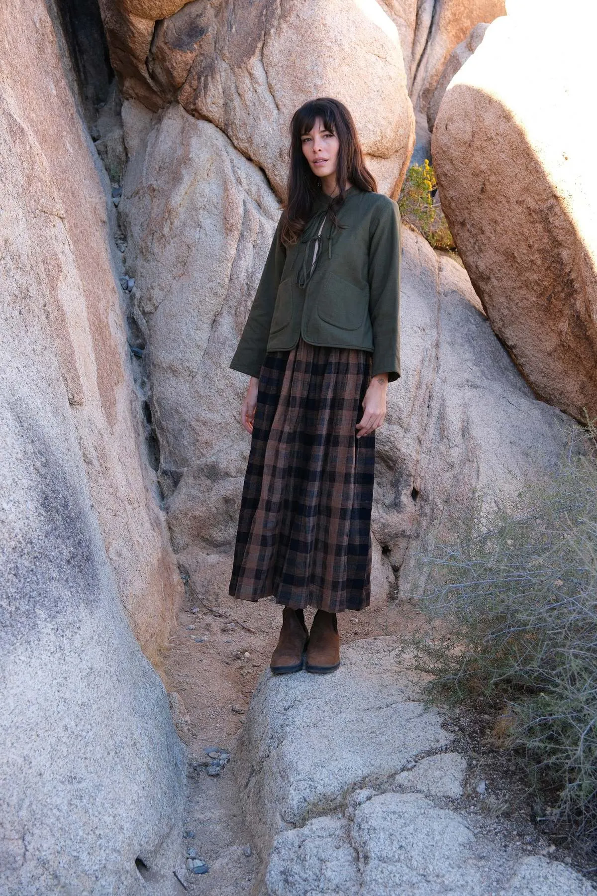 Oxford Skirt - Brown Checkered