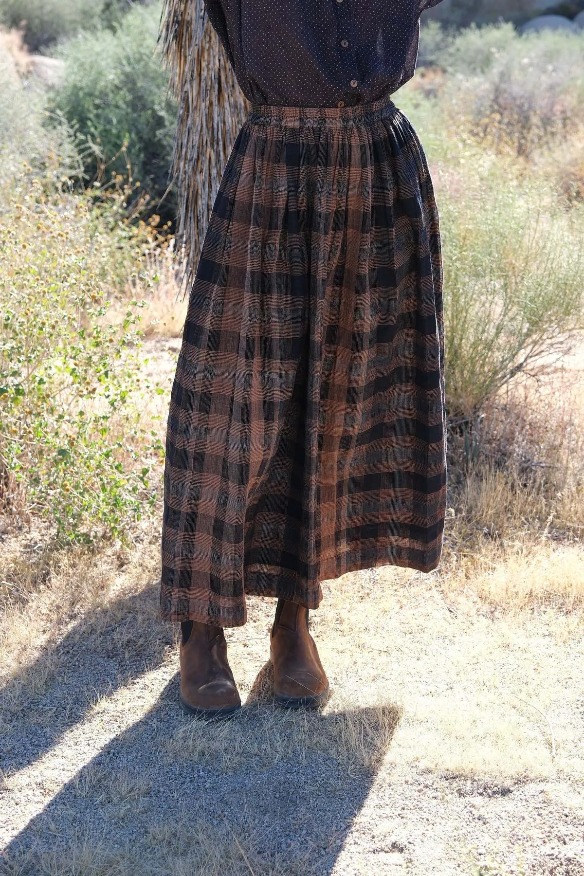 Oxford Skirt - Brown Checkered