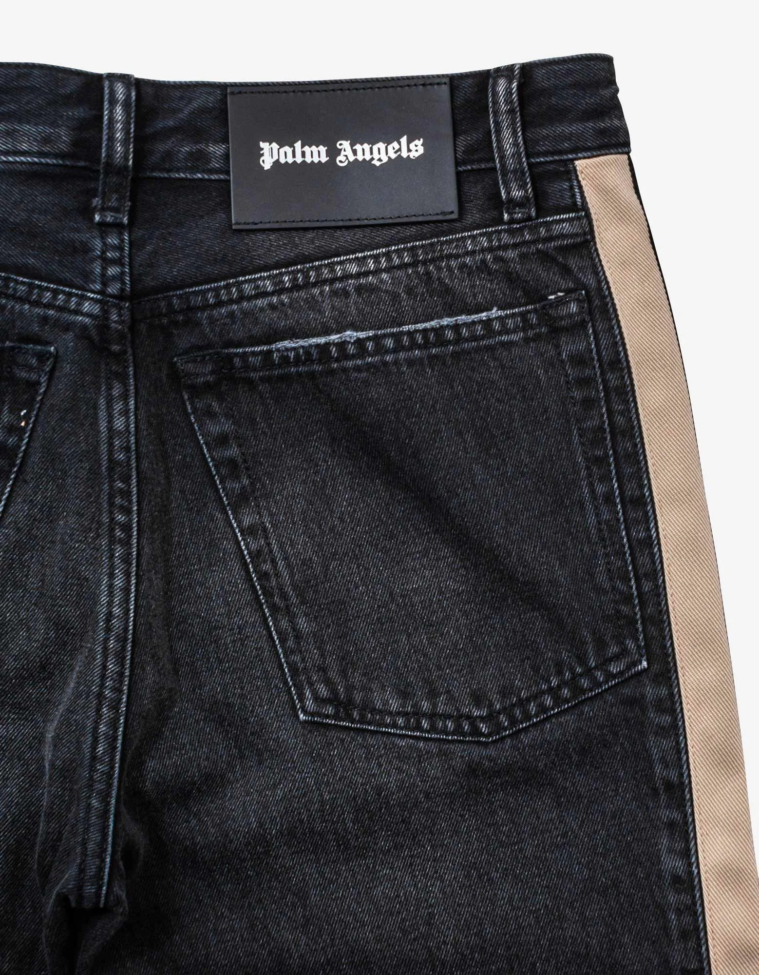 Palm Angels Palm Angels Black Jeans with Stripes