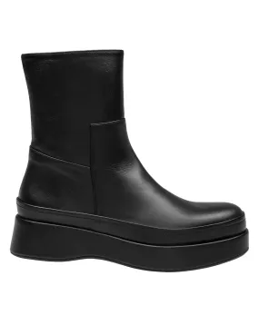 PALOMA BARCELO' DANUBE ANKLE BOOT IN BLACK LEATHER