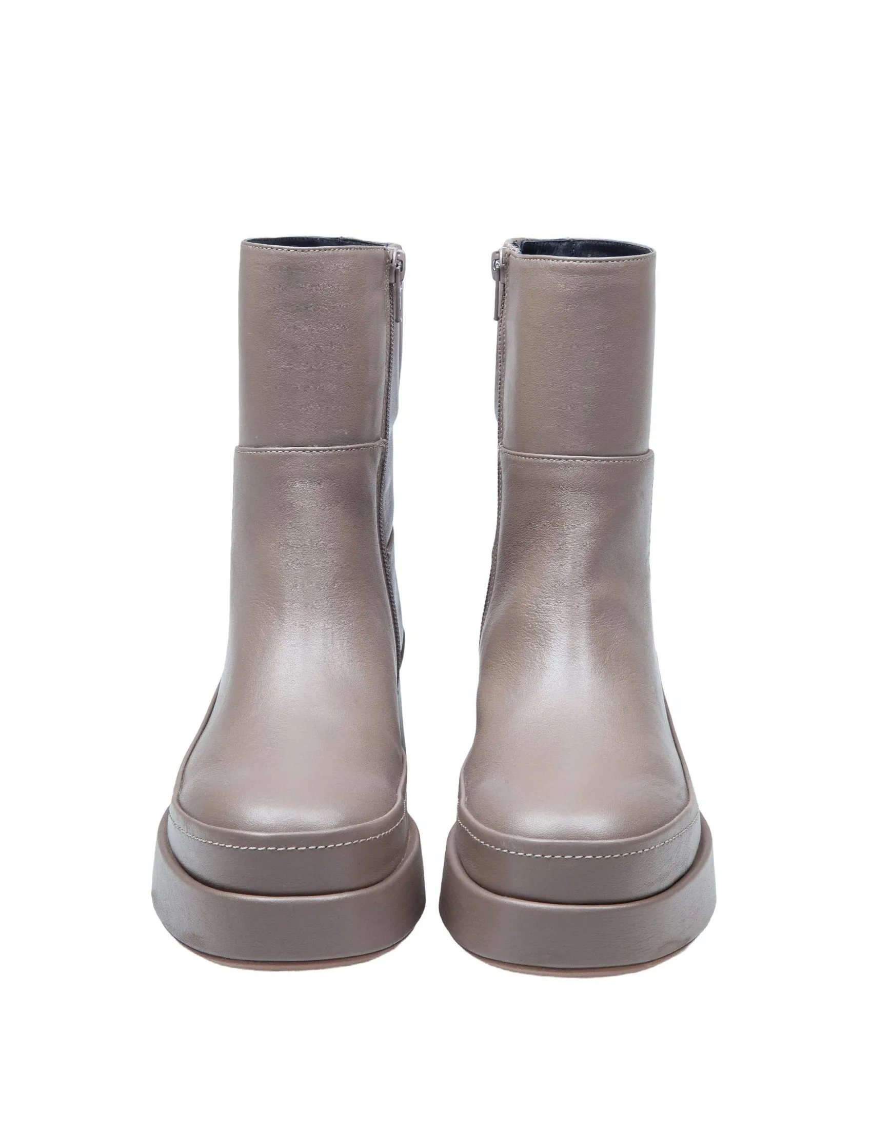 PALOMA BARCELO' DANUBE ANKLE BOOT IN TAUPE LEATHER