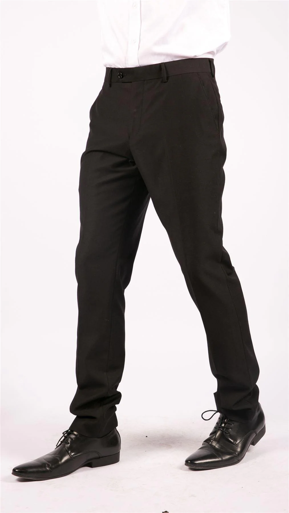 Parker - Men's Plain Black Trousers