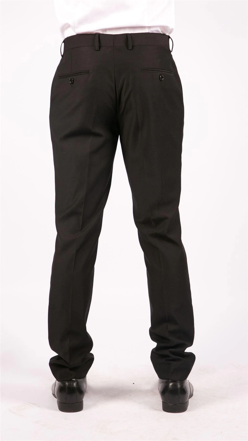 Parker - Men's Plain Black Trousers