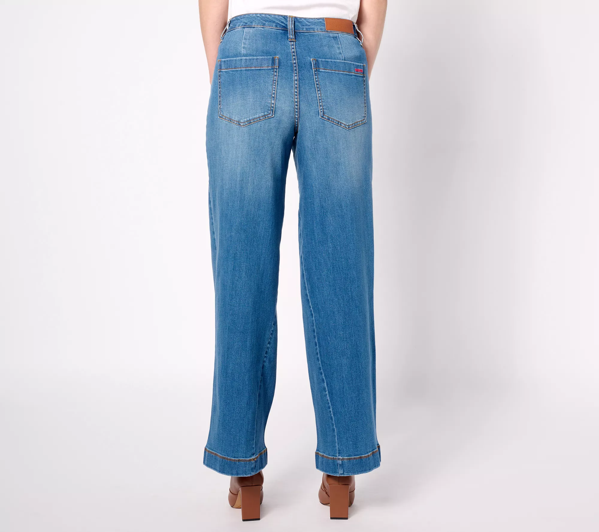 Peace Love World Regular Forward Seam Wide-Leg Denim Jeans