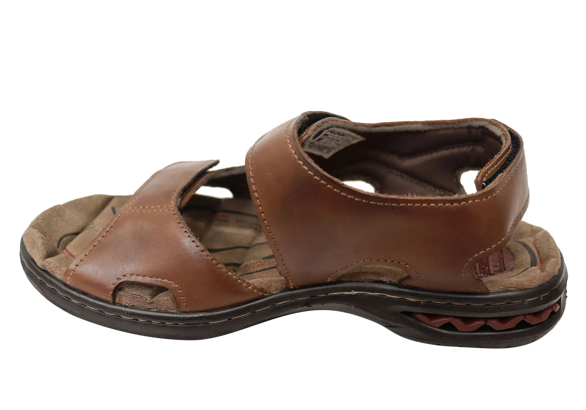 Pegada Sambo Mens Comfort Leather Adjustable Sandals Made In Brazil