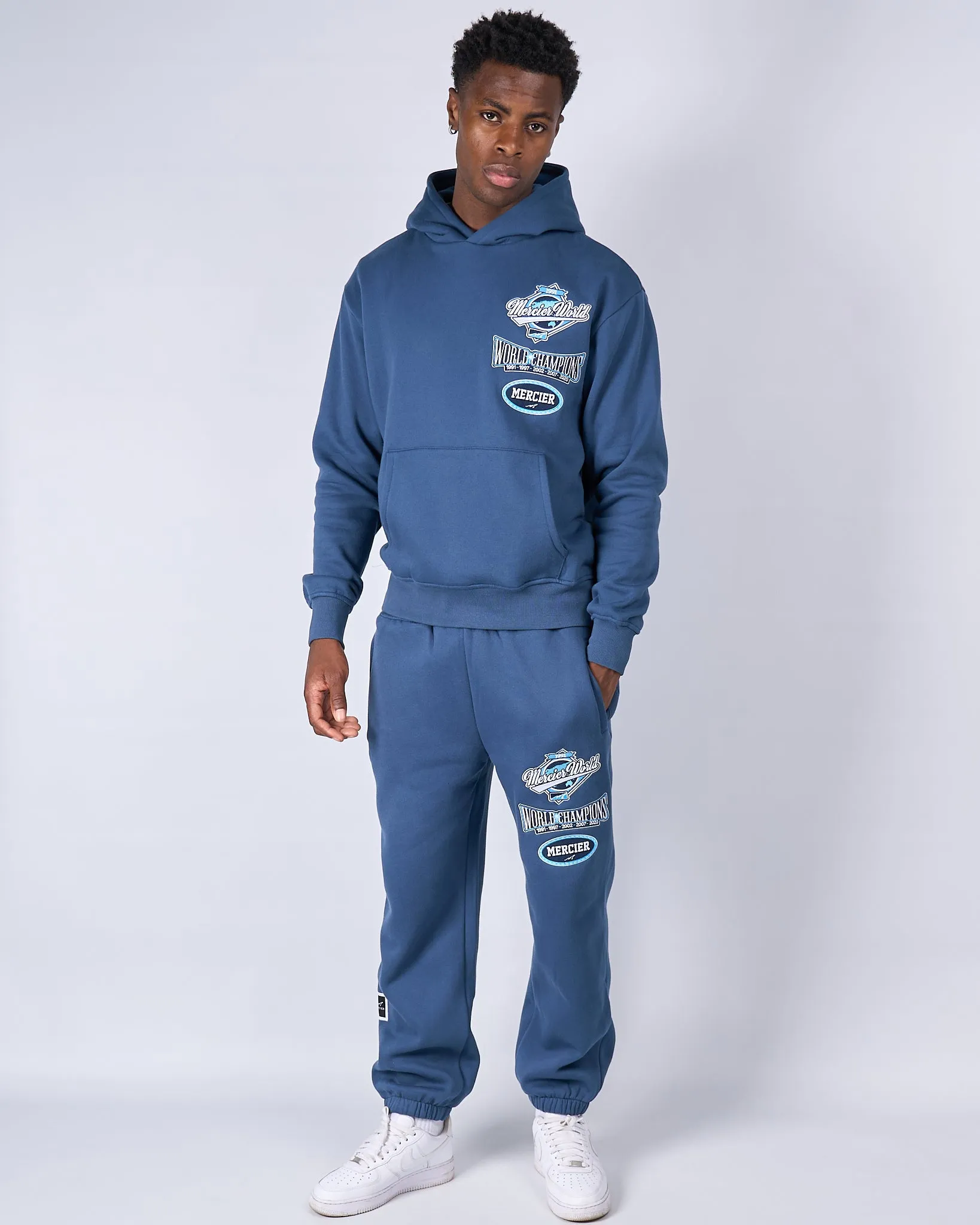 Petrol Mercier World Embroidered Joggers