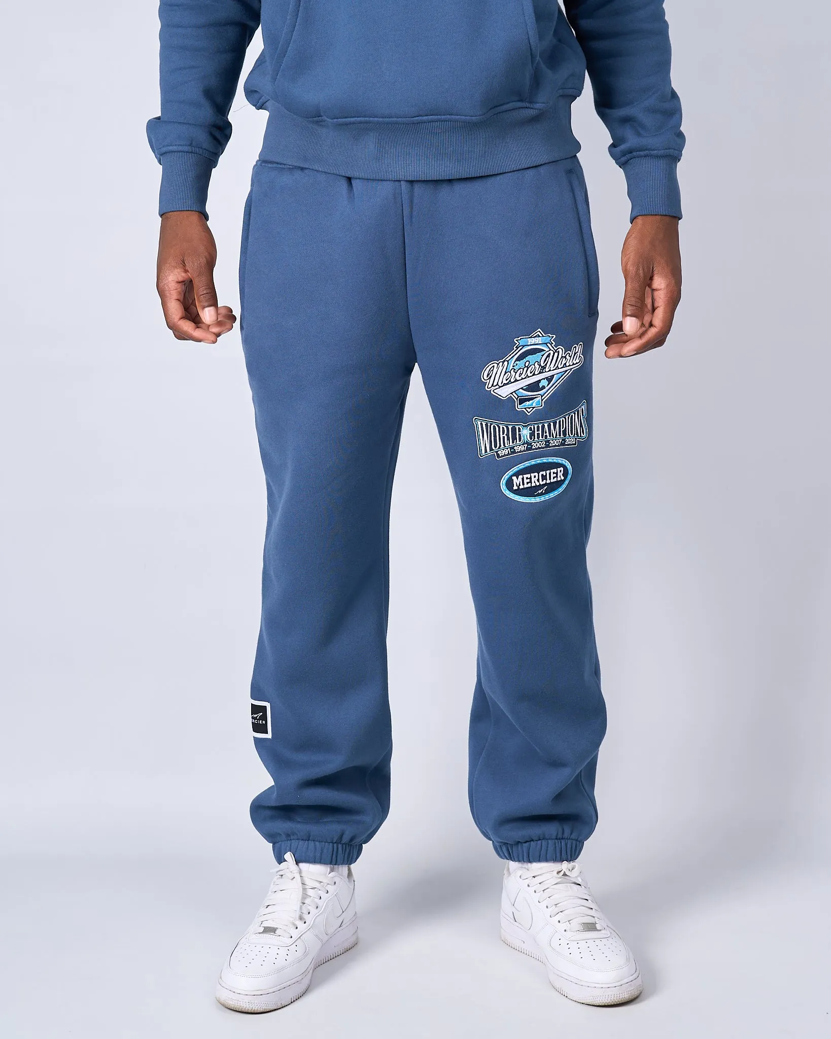 Petrol Mercier World Embroidered Joggers