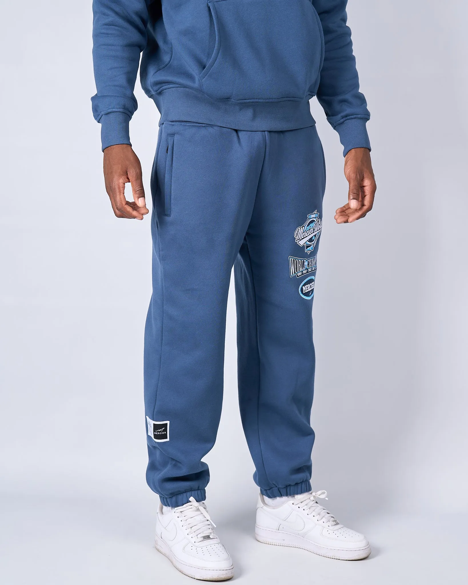 Petrol Mercier World Embroidered Joggers