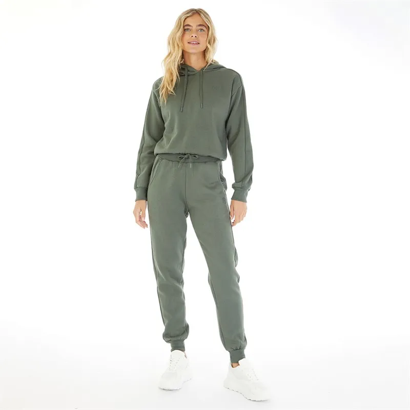 Pindydoll Womens Orla Two Piece Hoodie And Joggers Set Khaki