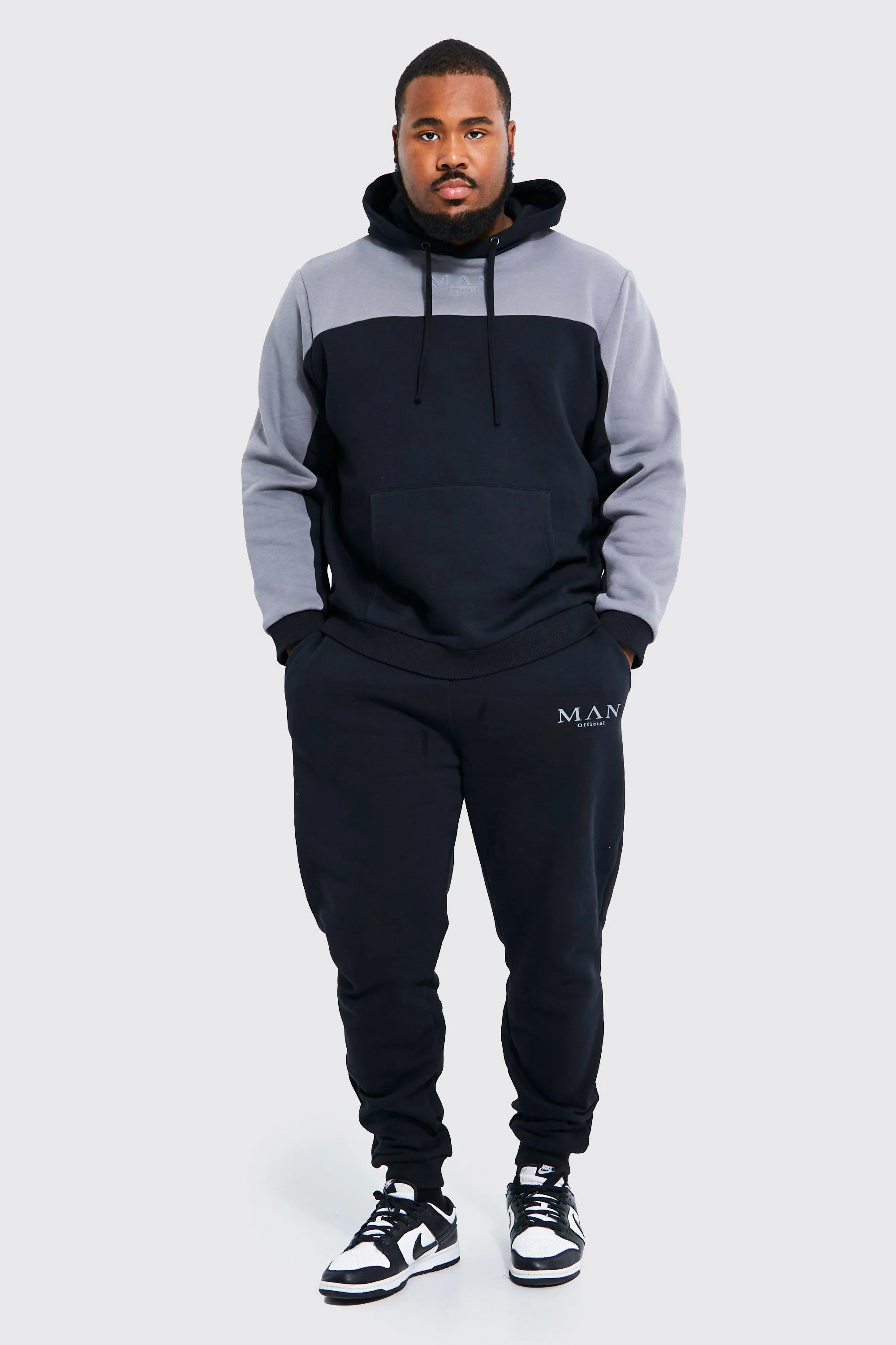 Plus Man Roman Tape Colour Block Tracksuit