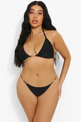 Plus Ofcl Trim Triangle Bikini Top