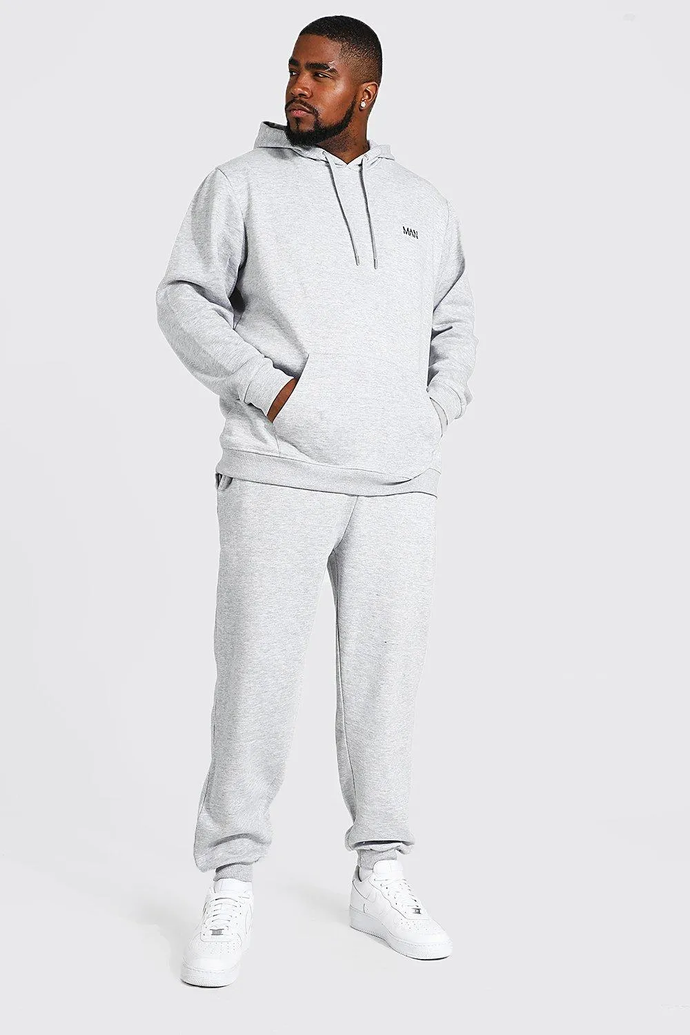 Plus Size MAN Dash Hooded Tracksuit | boohooMAN UK