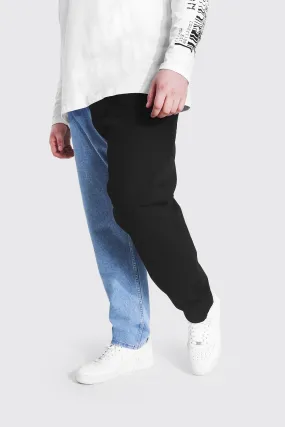 Plus Size Slim Fit Spliced Jeans