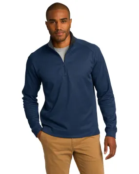 Port Authority K805 Men Vertical Texture 1/4-Zip Pullover