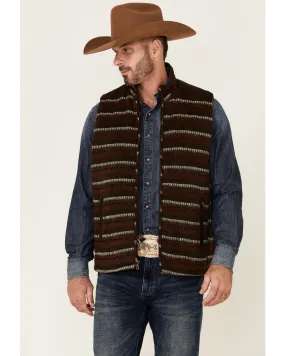 Product Name:  Cripple Creek Men's Navajo Print Zip-Front Blanket Vest