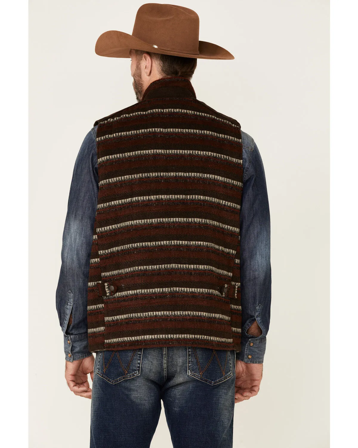 Product Name:  Cripple Creek Men's Navajo Print Zip-Front Blanket Vest