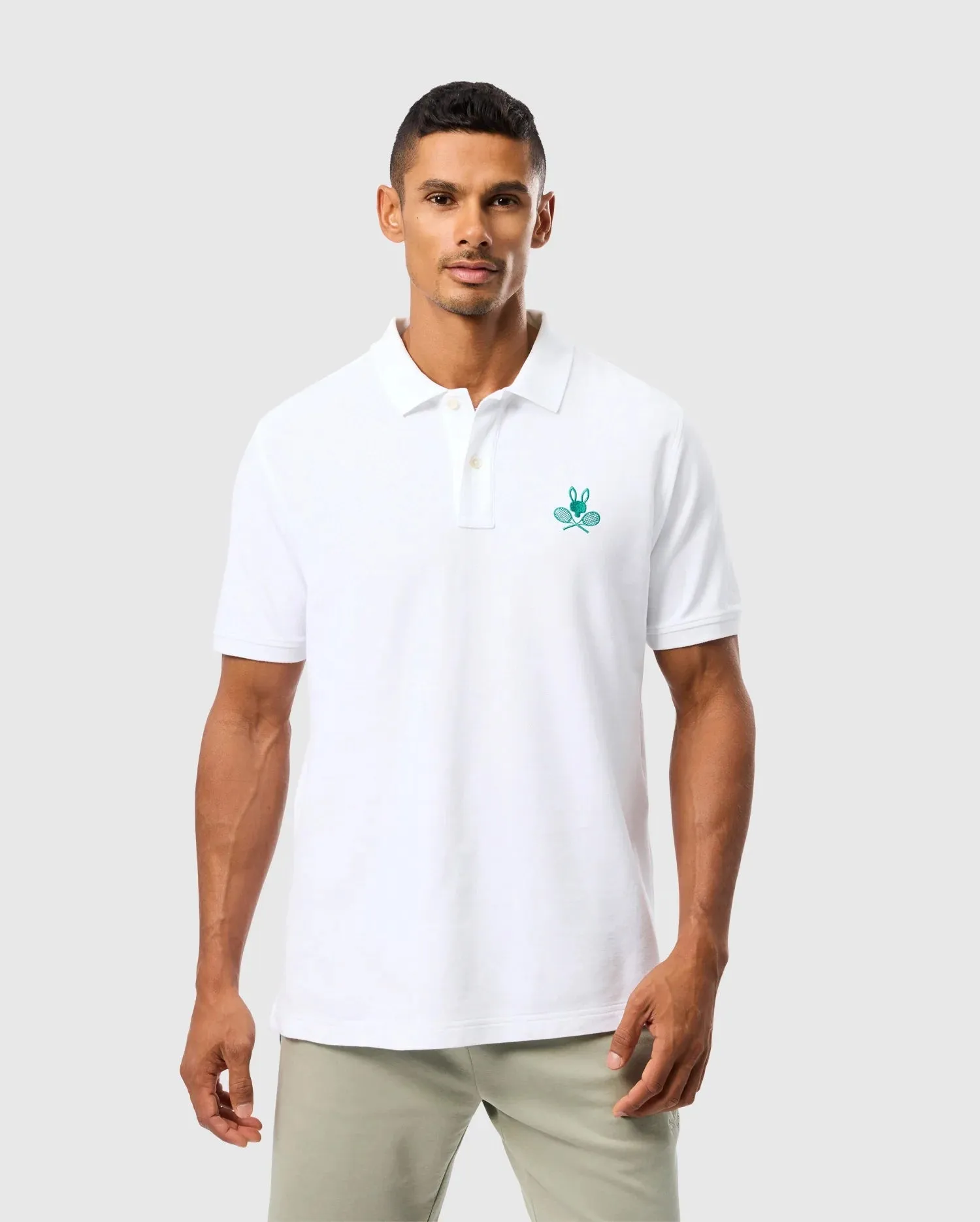 Psycho Bunny    Courtside Pique Polo White