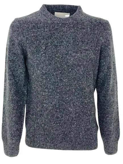 PULLOVER UOMO GRIGIO MISTO LANA